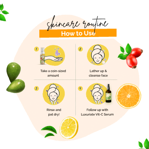 Luxuriate: Vitamin C & B3 Forming Face Wash For Unisex - 100ml