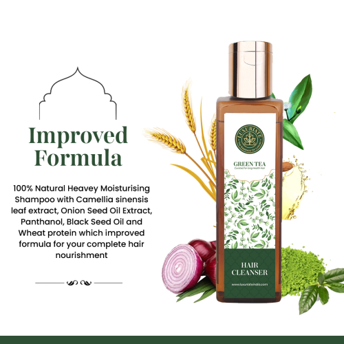 Luxuriate: Green Tea Daily Hair Repair Luxury Shampoo for Hair Cleansing for Men and Women - 200ml