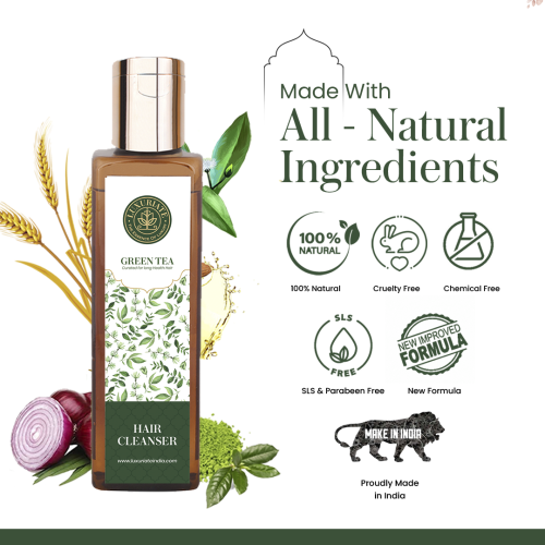 Luxuriate: Green Tea Daily Hair Repair Luxury Shampoo for Hair Cleansing for Men and Women - 200ml