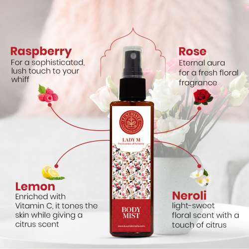 Luxuriate: Lady M Fragrance Body Mist for Men & Women With Essence of Femininity 100 ml