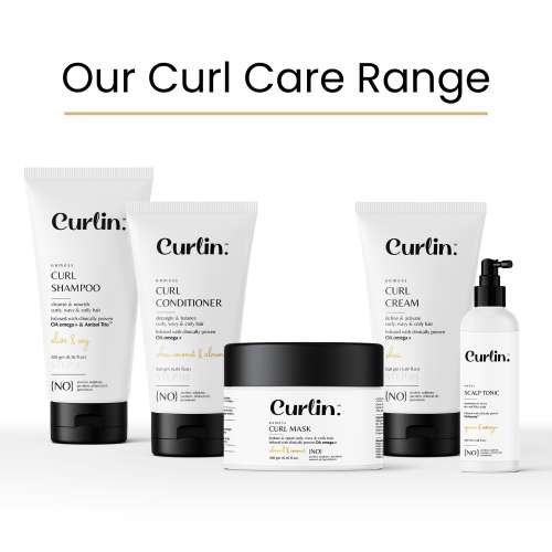 Curlin: Curlin Shampoo + Deep Conditioning Mask + Curl cream + Scalp tonic - Curl Expert Kit