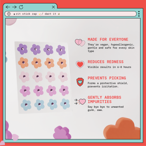 Gush: Dart It Hydrocolloid Pimple Patches- Flower