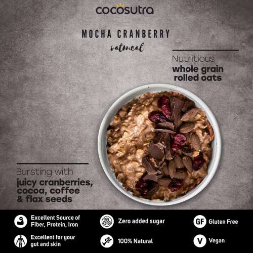Cocosutra: Mocha Cranberry Oatmeal - 300gm Cocosutra: Mocha Cranberry Oatmeal - 300gm