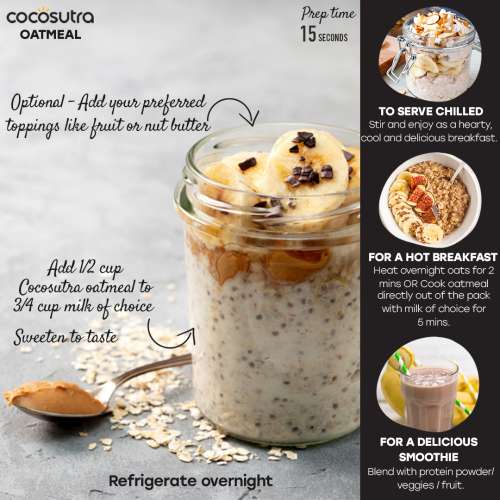 Cocosutra: Mocha Cranberry Oatmeal - 300gm Cocosutra: Mocha Cranberry Oatmeal - 300gm