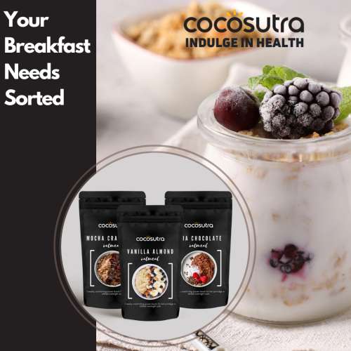 Cocosutra: Mocha Cranberry Oatmeal - 300gm Cocosutra: Mocha Cranberry Oatmeal - 300gm