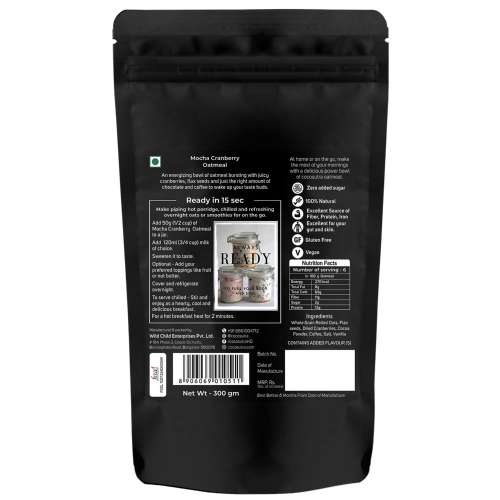Cocosutra: Mocha Cranberry Oatmeal - 300gm Cocosutra: Mocha Cranberry Oatmeal - 300gm