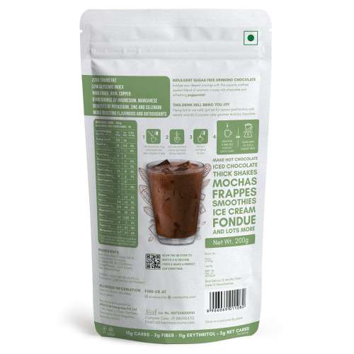 Cocosutra: Peppermint Sugar-Free Drinking Chocolate Mix - 200gm Cocosutra: Peppermint Sugar-Free Drinking Chocolate Mix - 200gm