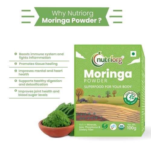 Nutriorg: Certified Organic Moringa Powder - 100 gm