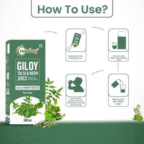Nutriorg: Giloy with Neem Tulsi Juice - 500 ml
