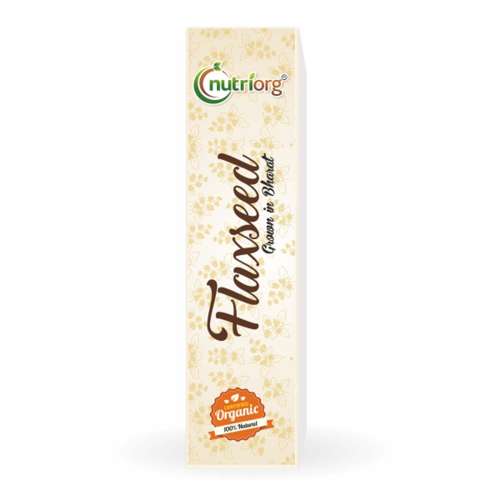 Nutriorg: Certified Organic Flaxseed Raw - 250 gm (Pack of 2)