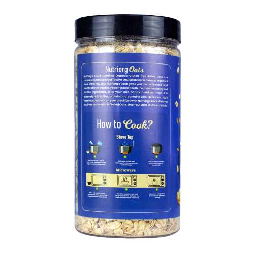 Nutriorg: Certified Organic Rolled Oats - 400 gm