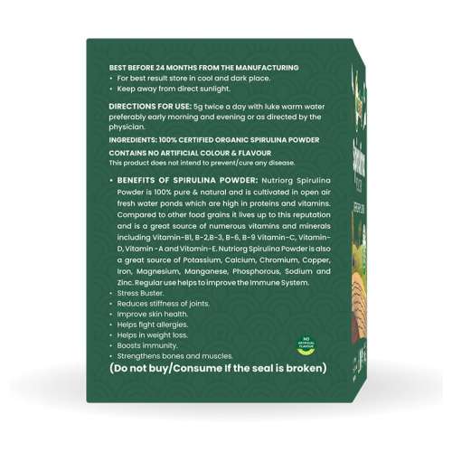 Nutriorg: Spirulina Powder - 100 gm
