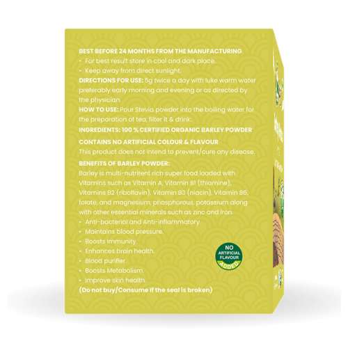 Nutriorg: Certified Organic Barley Powder - 75 gm