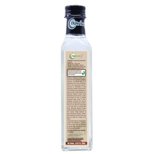 Nutriorg: Certified Organic Virgin Coconut Oil - 250 ml