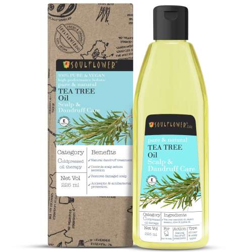 Soulflower: Tea Tree Anti Dandruff Hair Oil - 225 ml