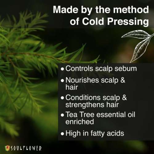 Soulflower: Tea Tree Anti Dandruff Hair Oil - 225 ml