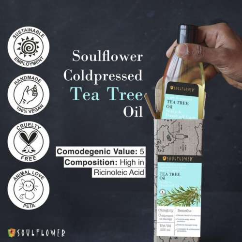 Soulflower: Tea Tree Anti Dandruff Hair Oil - 225 ml