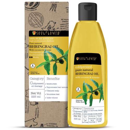 Soulflower: Coldpressed Bhringraj Hair Oil - 225 ml