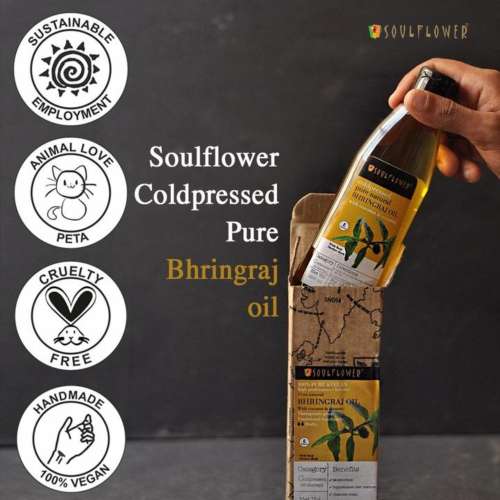 Soulflower: Coldpressed Bhringraj Hair Oil - 225 ml