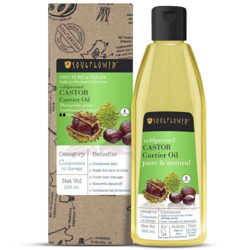 Soulflower: Coldpressed Castor Oil For Hair & Skin - 225 ml