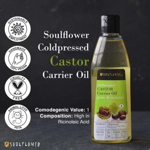 Soulflower: Coldpressed Castor Oil For Hair & Skin - 225 ml