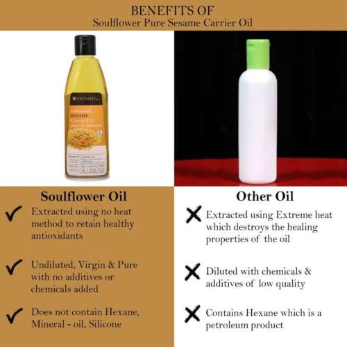 Soulflower: Coldpressed Sesame Carrier Oil - 225 ml