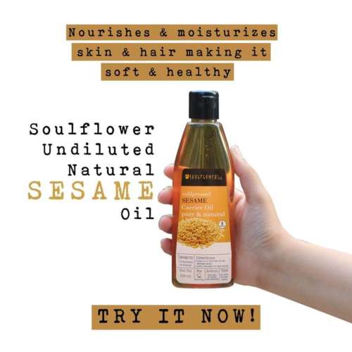 Soulflower: Coldpressed Sesame Carrier Oil - 225 ml