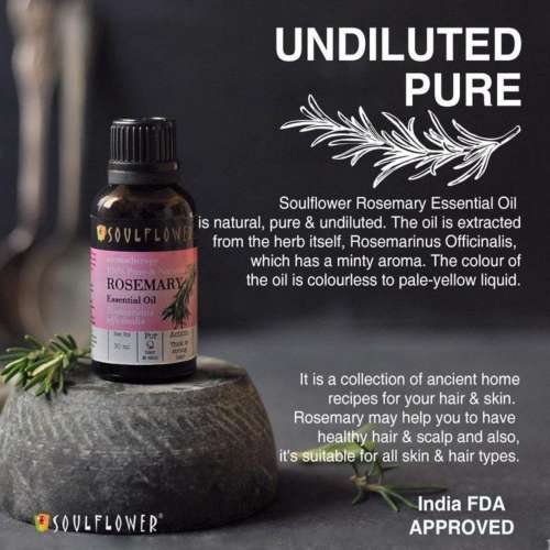 Soulflower: Rosemary Essential Oil - 30 ml