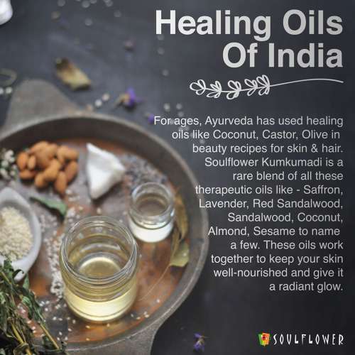 Soulflower: Kumkumadi Tailam Oil with Saffron and Almond - 30 ml