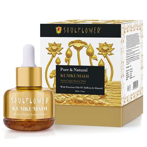 Soulflower: Kumkumadi Tailam Oil with Saffron and Almond - 30 ml