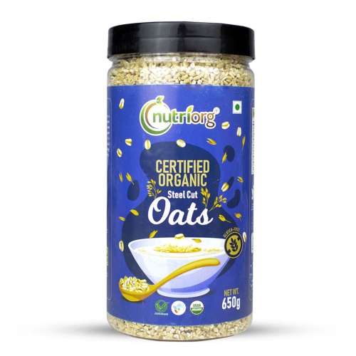Nutriorg: Certified Organic Steelcut Oats - 650 gm