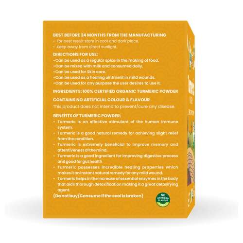 Nutriorg: Certified Organic Turmeric Powder - 100 gm