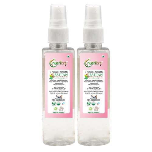 Nutriorg: Certified Organic Rose Water - 100 ml ( Pack of 2)