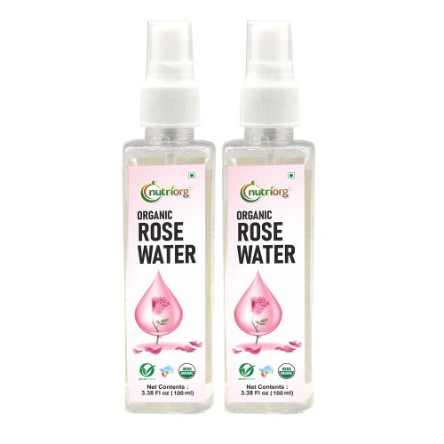 Nutriorg: Certified Organic Rose Water - 100 ml ( Pack of 2)