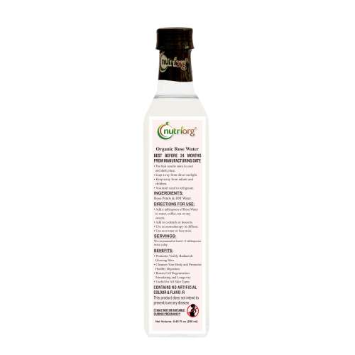 Nutriorg: Certified Organic Rose Water - 250 ml