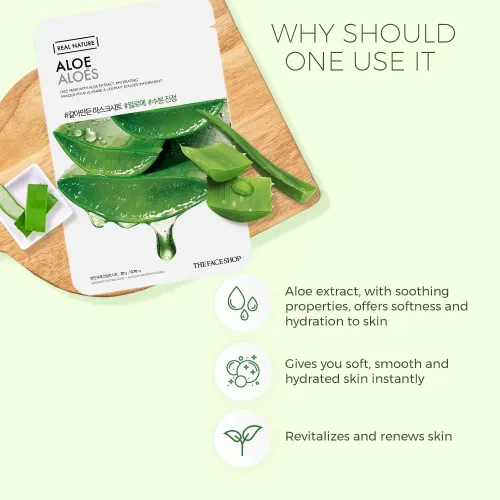The Face Shop: Real Nature Aloe Face Mask - 20 gm