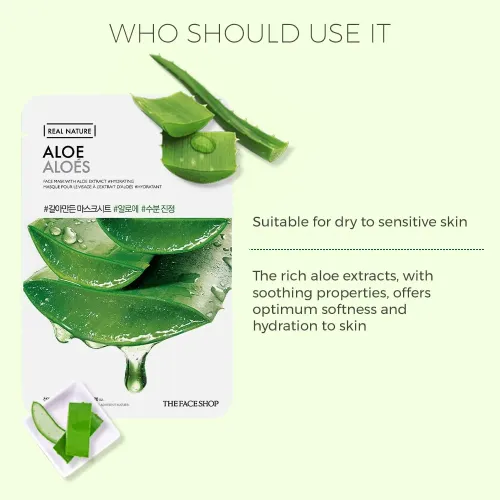 The Face Shop: Real Nature Aloe Face Mask - 20 gm