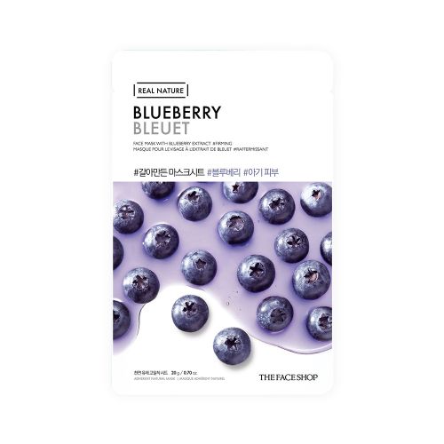 The Face Shop: Real Nature Blueberry Face Mask  20gm