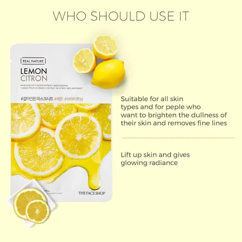 The Face Shop: Real Nature Lemon Face Mask - 20 gm