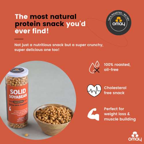 Omay Foods: Solid Soybean - Pack of 2 (400gm each)