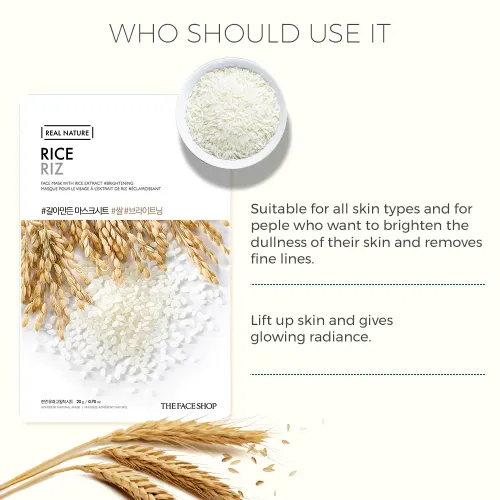 The Face Shop: Real Nature Rice Face Mask  20gm
