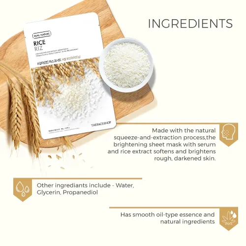 The Face Shop: Real Nature Rice Face Mask 20gm