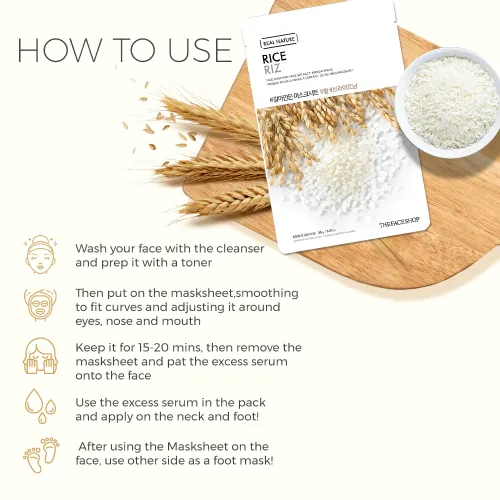The Face Shop: Real Nature Rice Face Mask  20gm