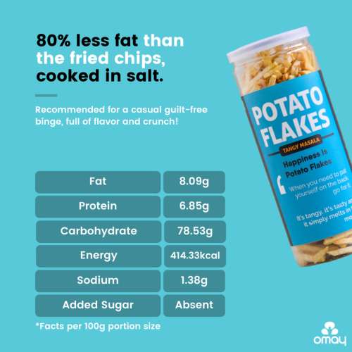 Omay Foods: Roasted Potato Flakes - Pack of 2 (200gm each)