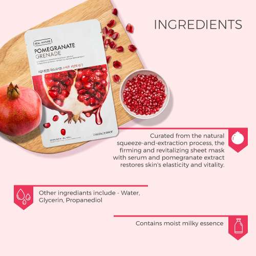The Face Shop: Real Nature Pomegranate Face Mask - 20 gm