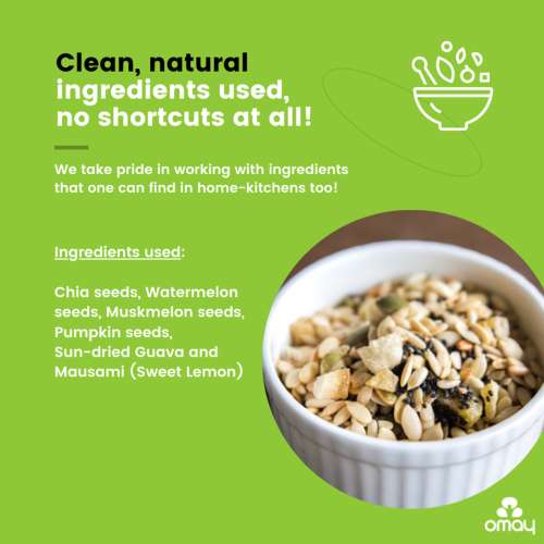 Omay Foods: Seeds & Fruits Mix - Pack of 2 (165gm each)