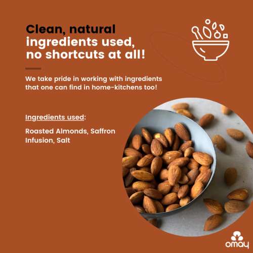 Omay Foods: Classic Salted Roasted Almonds - Pack of 2 (170gm each)
