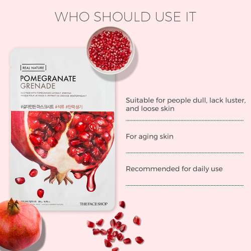 The Face Shop: Real Nature Pomegranate Face Mask - 20 gm