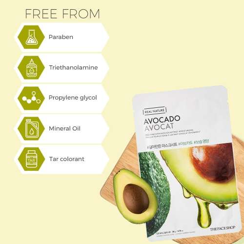The Face Shop: Real Nature Avocado Face Mask - 20 gm