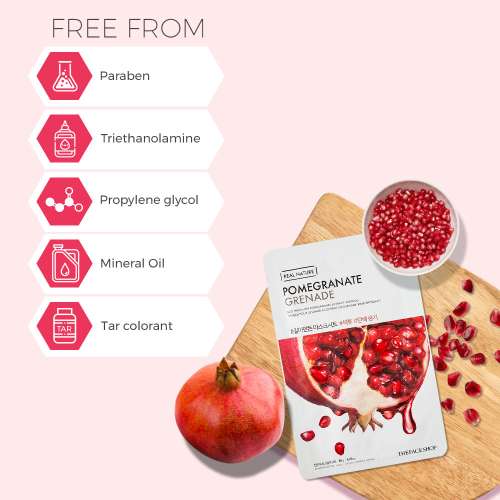 The Face Shop: Real Nature Pomegranate Face Mask - 20 gm